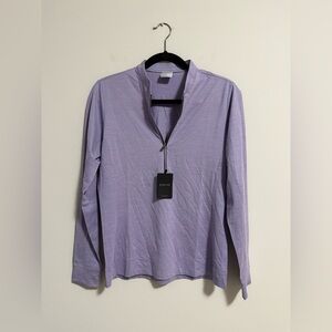 Dunning Golf Carnew 1/4 Zip Top Purple Small